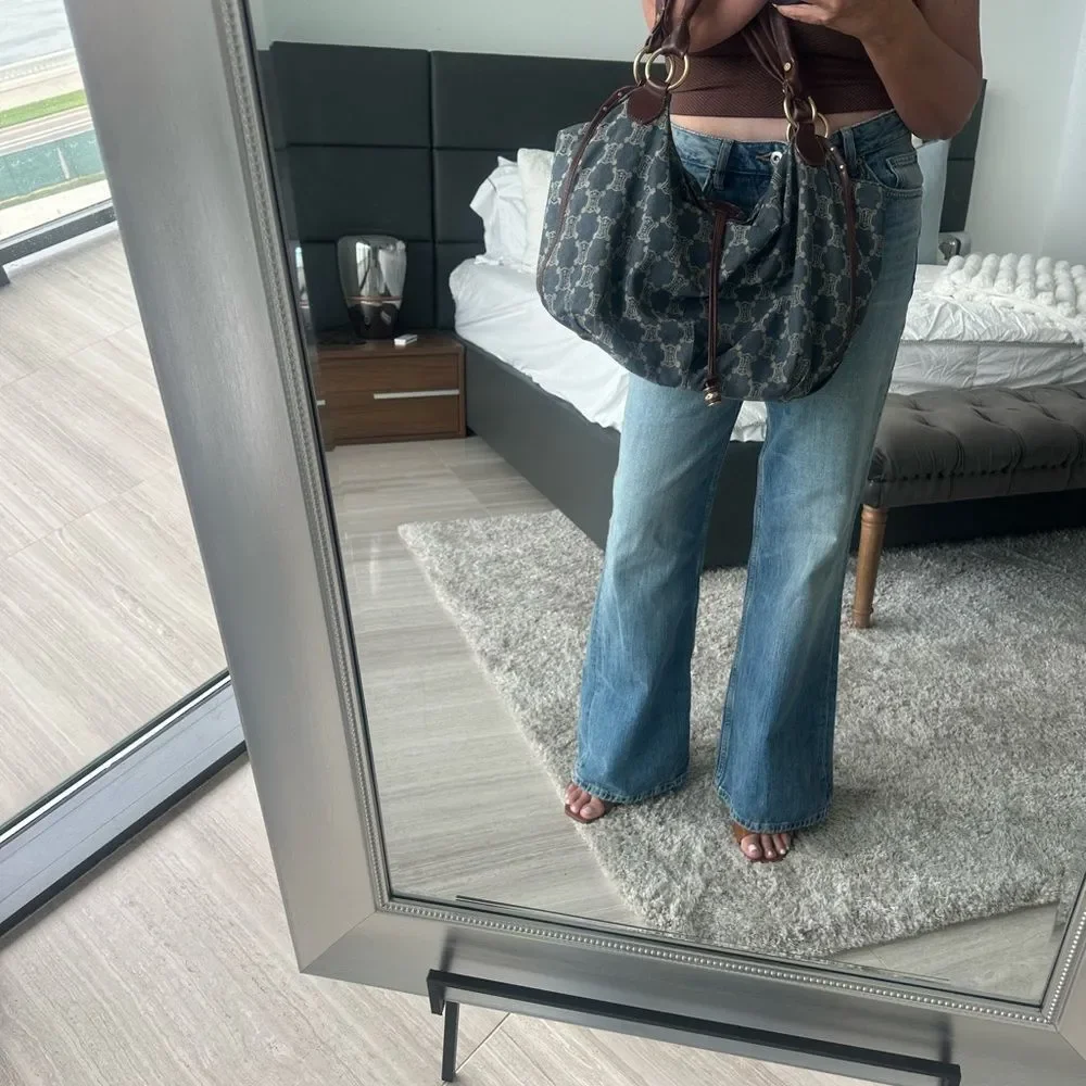 Celine Blue and Brown Monogram Tote